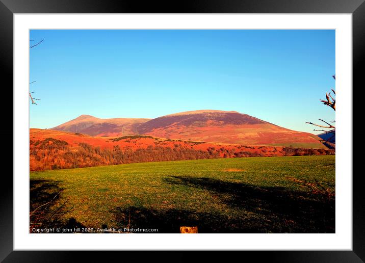 Lonscale Fell, Cumbria. Framed Mounted Print by john hill