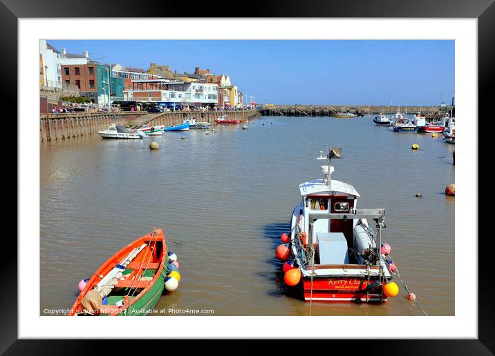 Bridlington Quayside, Yorkshire. Framed Mounted Print by john hill