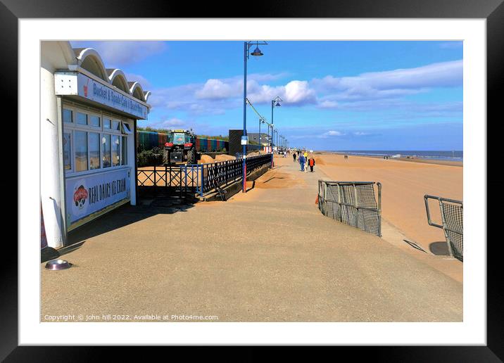 Mablethorpe Promenade in October. Framed Mounted Print by john hill