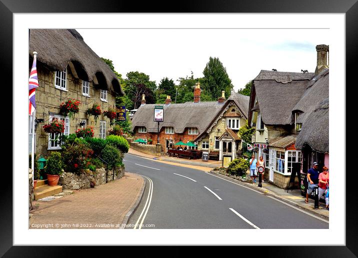 Thatched village, Shanklin, Isle of Wight, UK. Framed Mounted Print by john hill