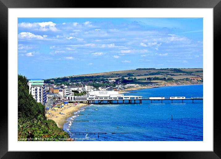 Sandown seafront view, Isle of Wight, UK. Framed Mounted Print by john hill