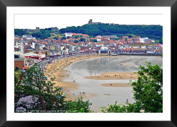 Scarborough South beach at low tide, North Yorkshire, UK. Framed Mounted Print by john hill