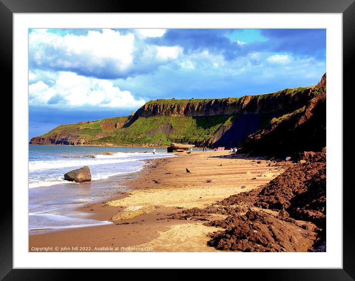 Cayton Bay, Yorkshire. Framed Mounted Print by john hill