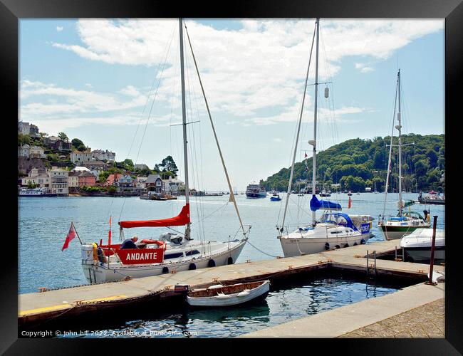 River Dart estuary from Dartmouth. Framed Print by john hill