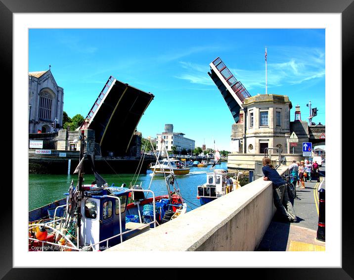 Open road bridge, Weymouth, Dorset, UK. Framed Mounted Print by john hill