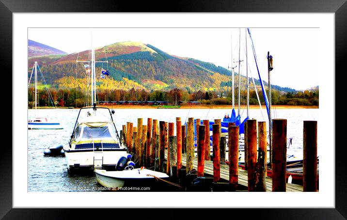 Nichol End Landing, Derwentwater, Cumbria, UK Framed Mounted Print by john hill