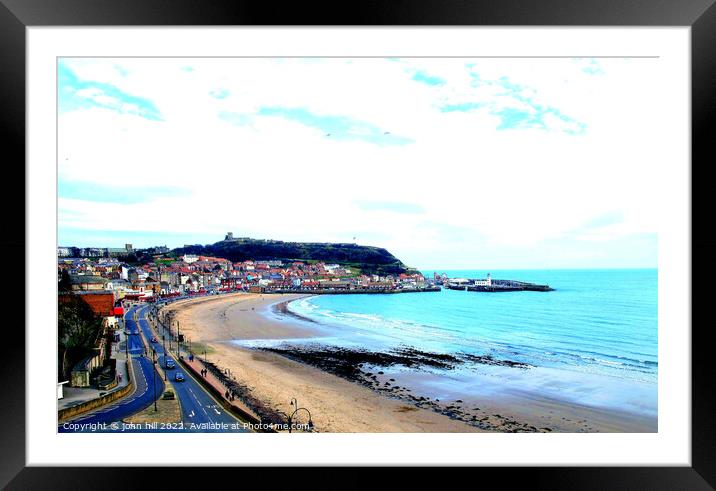 Scarborough bay in November. Framed Mounted Print by john hill