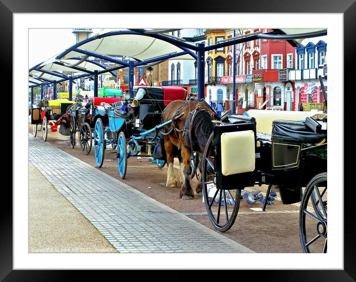Hackney Carriage stop at Great Yarmouth. Framed Mounted Print by john hill