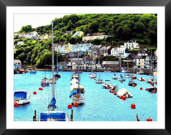 Parallel parking, East Looe River, Cornwall. Framed Mounted Print by john hill