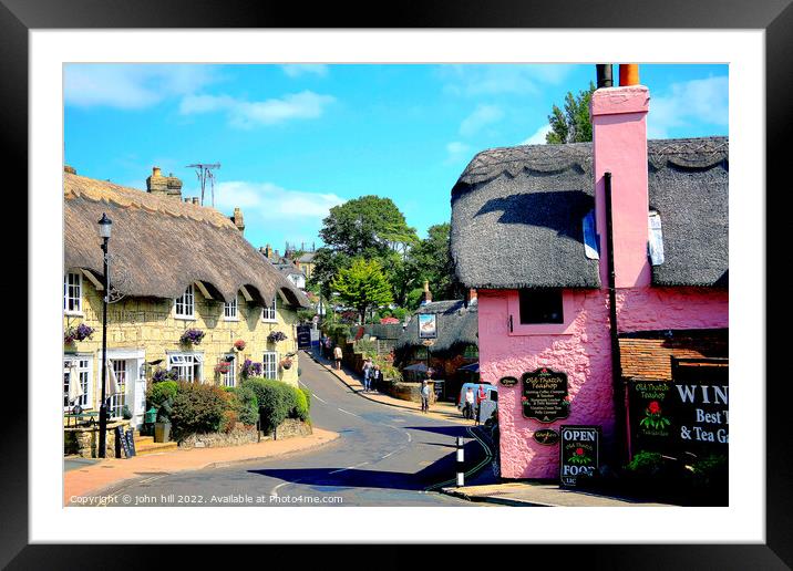 Old Shanklin on the Isle of Wight Framed Mounted Print by john hill