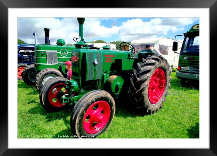 Vintage 1947 Field Marshall 2 tractor. Framed Mounted Print by john hill