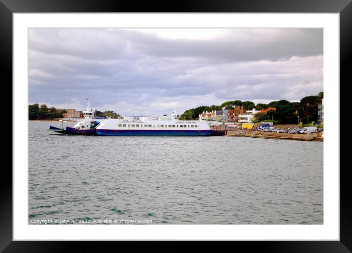 Poole harbour Chain Ferry. Framed Mounted Print by john hill