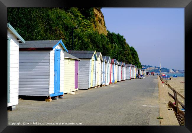 Promenade at Small Hope beach Shanklin, Isle of wight Framed Print by john hill