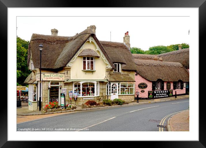 Pencil Cottage the Old town Shanklin Isle of Wight. Framed Mounted Print by john hill