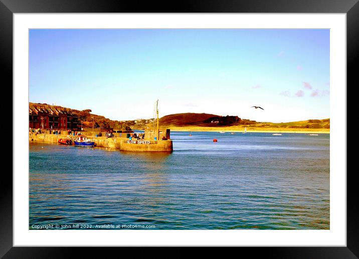 River Camel at Padstow Cornwall. Framed Mounted Print by john hill