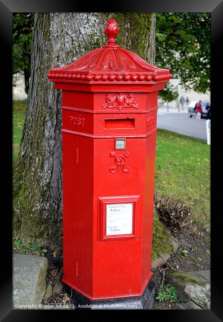 Victorian Penfold Letter box,Buxton Derbyshire (po Framed Print by john hill
