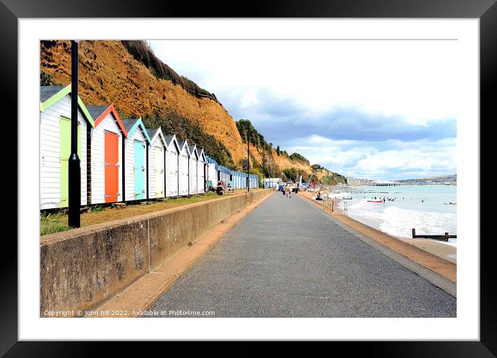 Seaside walk, Sandown, Isle of Wight, UK. Framed Mounted Print by john hill