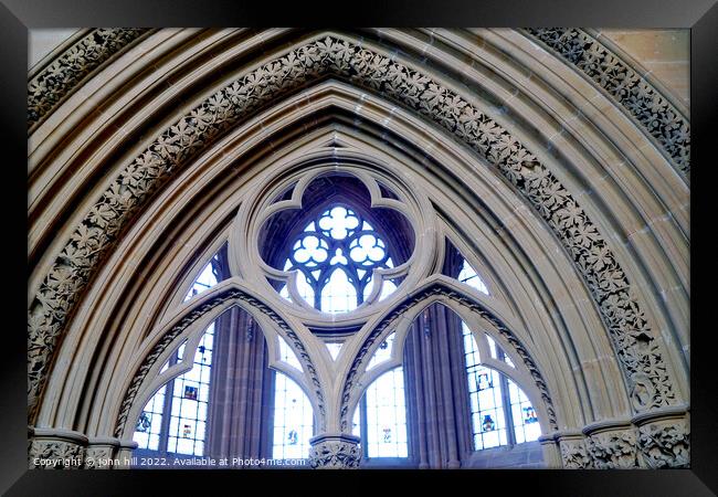Cathedral architecture Southwell Nottinghamshire Framed Print by john hill