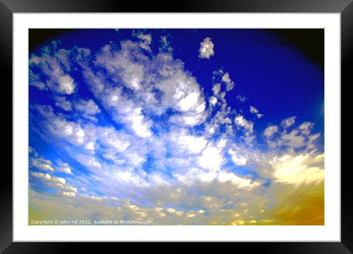 cloud formations Framed Mounted Print by john hill