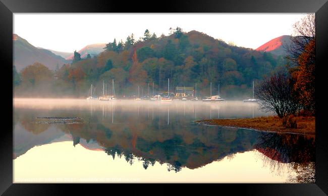 Yachts at dawn. Framed Print by john hill