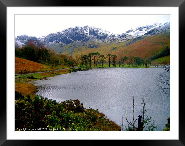 Haystacks Mountain in March Framed Mounted Print by john hill