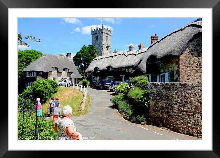 Village thatch, Godshill, Isle of Wight, UK. Framed Mounted Print by john hill