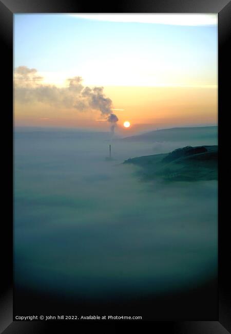 Sunrise at Cavedale, Derbyshire. Framed Print by john hill