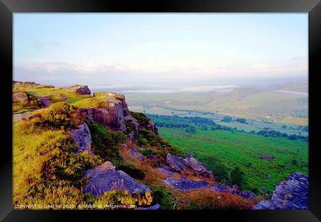 View from Burbage edge, Derbyshire Framed Print by john hill