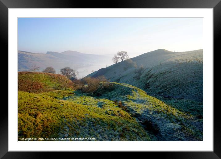 Above Winnats pass, Derbyshire Framed Mounted Print by john hill
