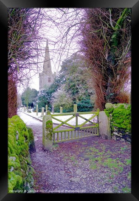 Tideswell church, Derbyshire. Framed Print by john hill