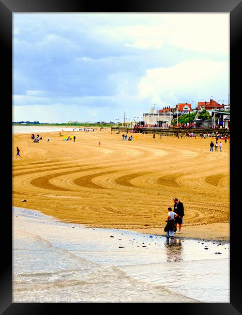 Pattern in the sand (portrait) Framed Print by john hill