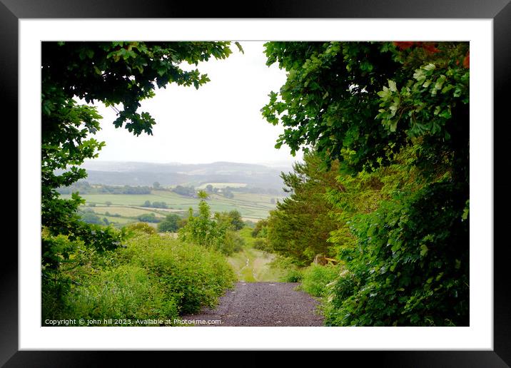 Derbyshire countryside. Framed Mounted Print by john hill