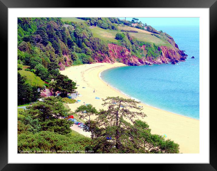 Blackpool Sands, Devon. Framed Mounted Print by john hill