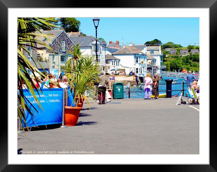 Fowey Quay, Cornwall. Framed Mounted Print by john hill