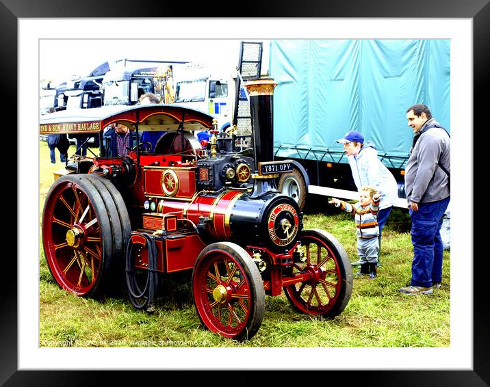 The 'Burrell' miniature road locomotive. Framed Mounted Print by john hill