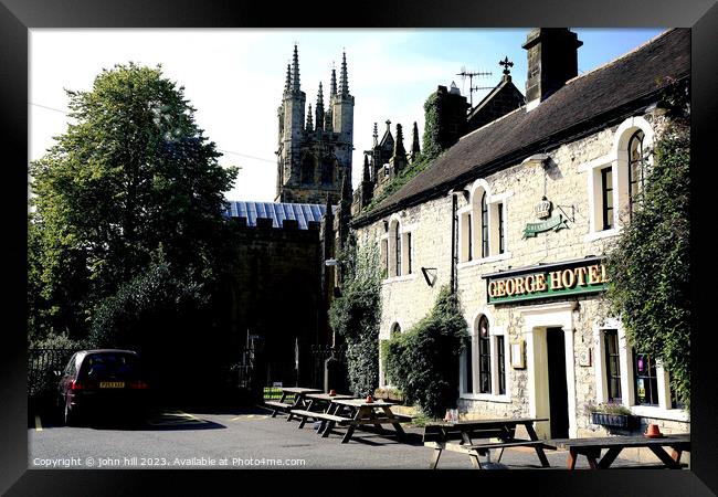 George Hotel. Tideswell Derbyshire Framed Print by john hill