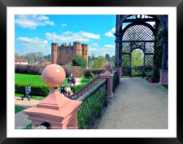 Kenilworth Castle, Warwickshire. Framed Mounted Print by john hill