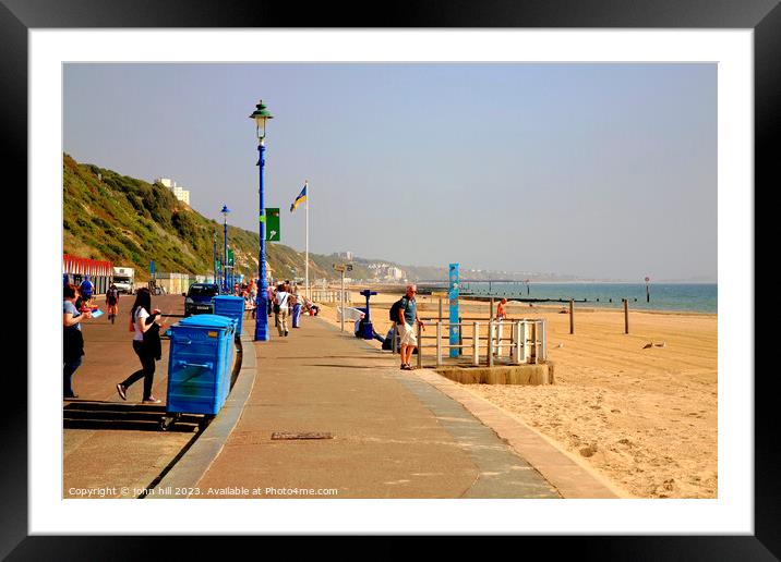 Bournemouth Seafront. Framed Mounted Print by john hill