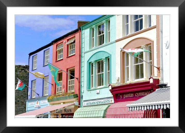 Colorful buildings.Wales Framed Mounted Print by john hill