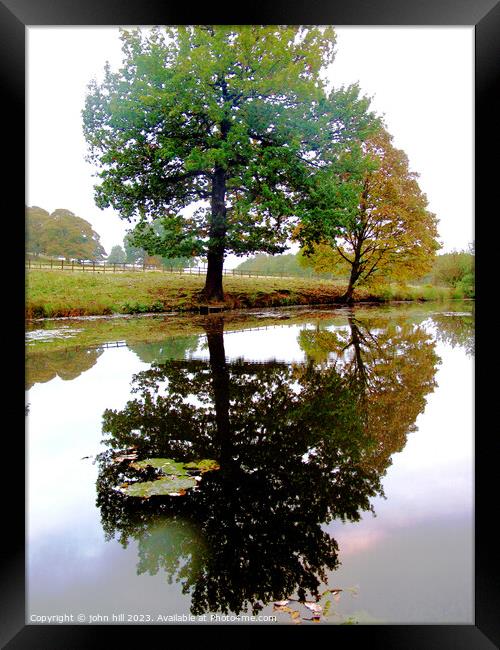 Reflections in Autumn Framed Print by john hill