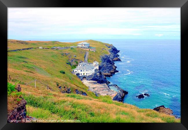 Cornish coastline. Framed Print by john hill