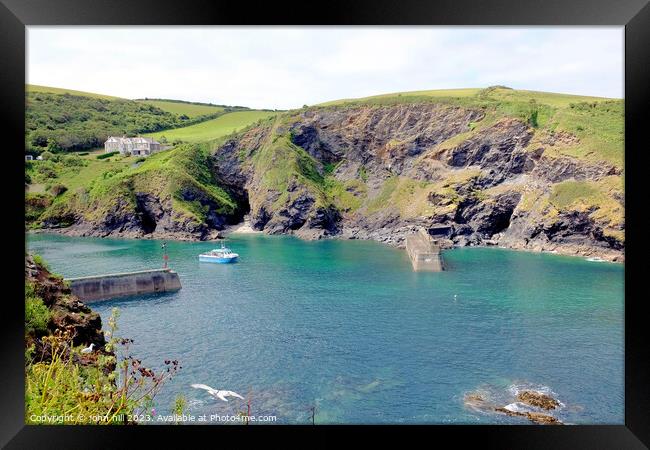 Cornish coastline Framed Print by john hill