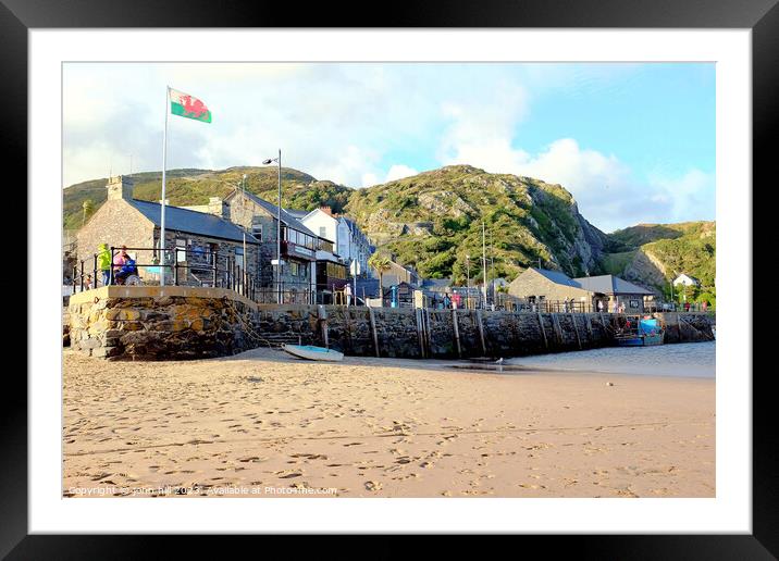The Quay, Barmouth, Wales. Framed Mounted Print by john hill
