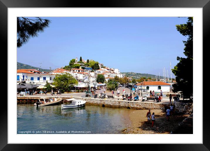 Skiathos, Greece. Framed Mounted Print by john hill