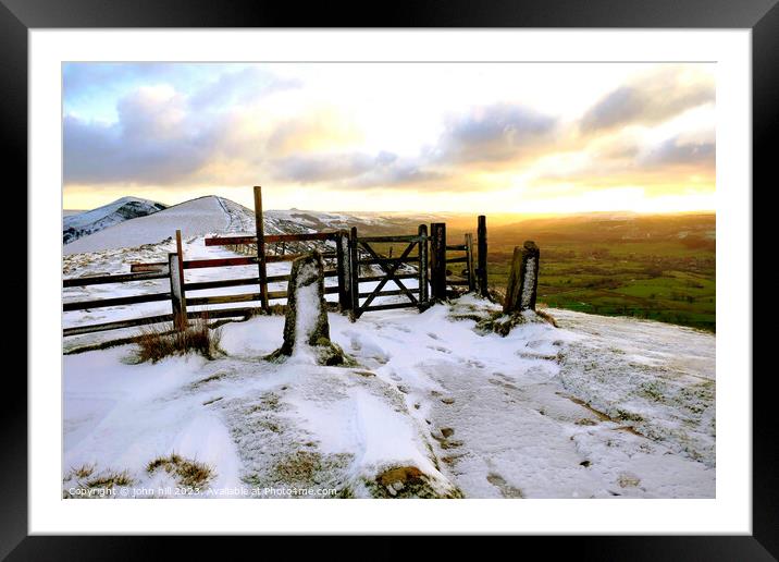 Sunrise Peak district, Derbyshire, UK. Framed Mounted Print by john hill