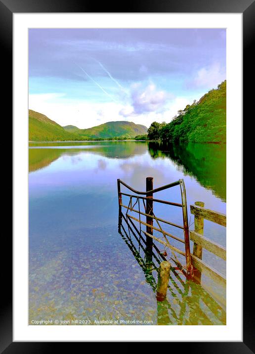 Buttermere lake, Cumbria, UK. (portrait) Framed Mounted Print by john hill