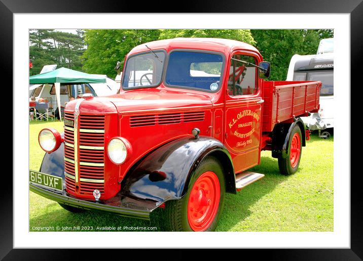 Iconic Vintage Truck at Elvaston Steam Rally Framed Mounted Print by john hill