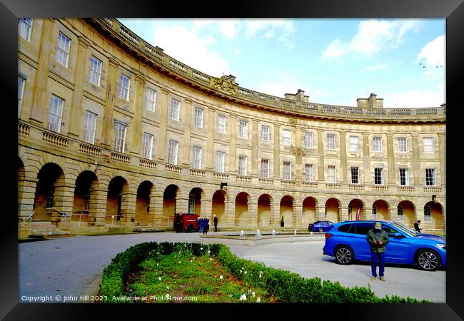 The Majestic Buxton Crescent Hotel Framed Print by john hill