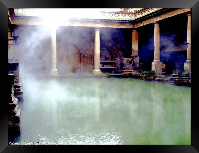 Ancient Roman Baths Alive Framed Print by john hill