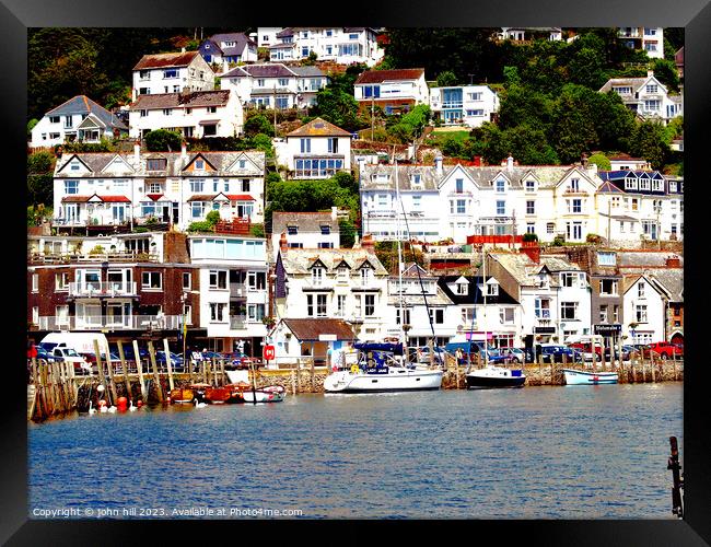 Serene West Looe Coastline Framed Print by john hill